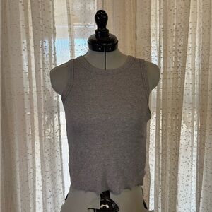 a new day Gray Ribbed Tank Top
